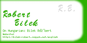 robert bilek business card